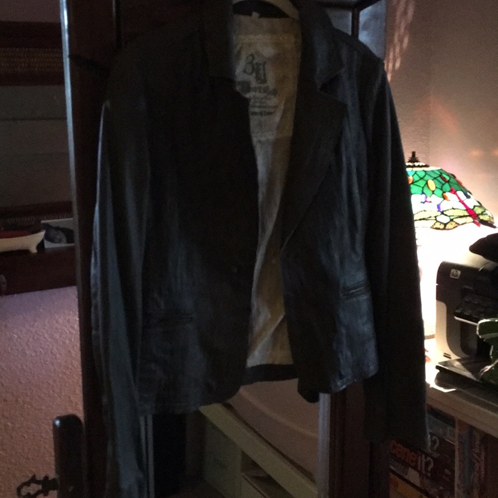 3J workshop by Johnny Was Brown leather jacket